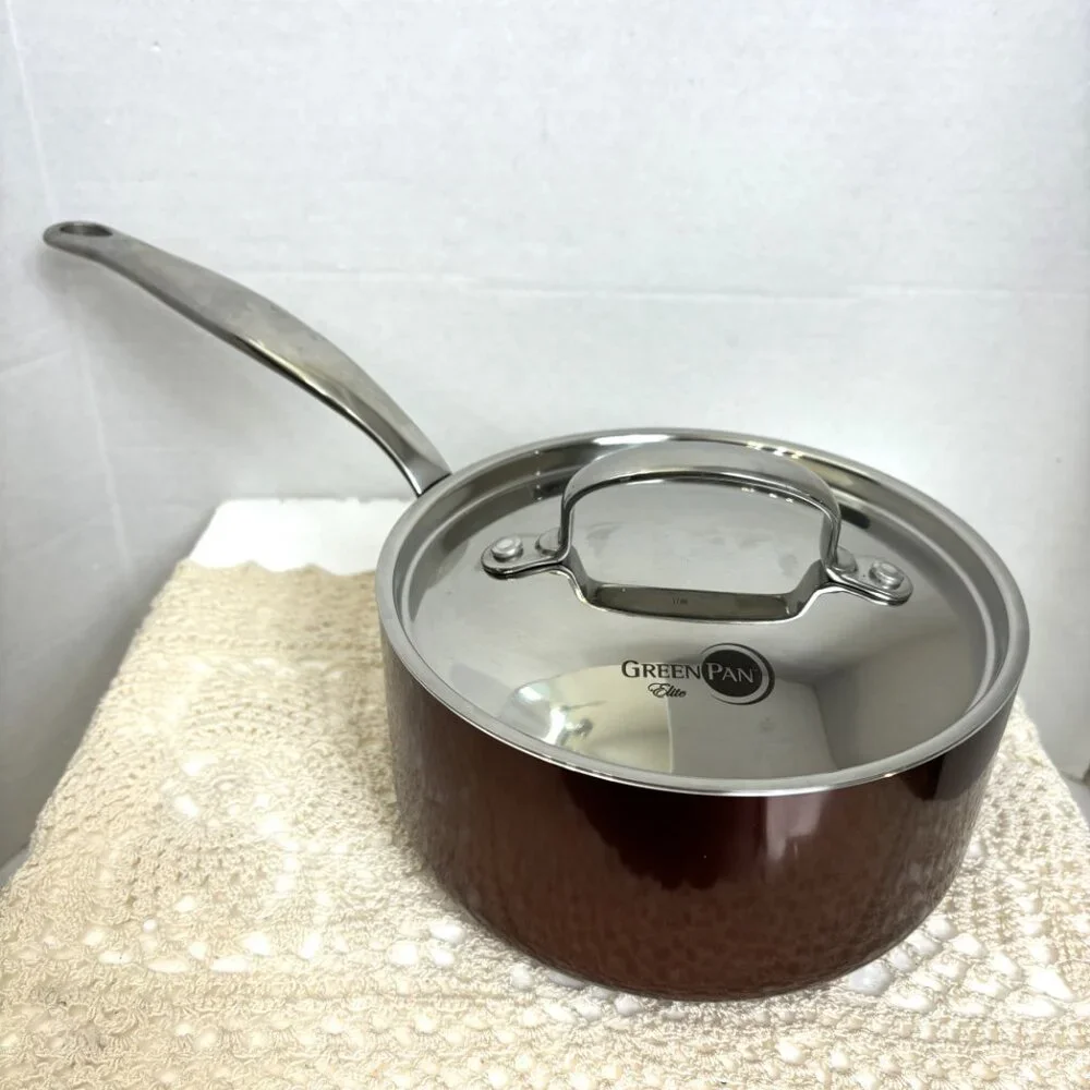 GREEN PAN Elite Healthy Ceramic Non Stick Medium Saucepan NWOT